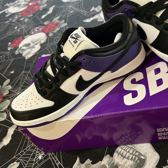 DS NIKE SB DUNK LOW PRO COURT PURPLE SZ MENS 9 BQ6817 500 NEW DEADSTOCK - Picture 5 of 10